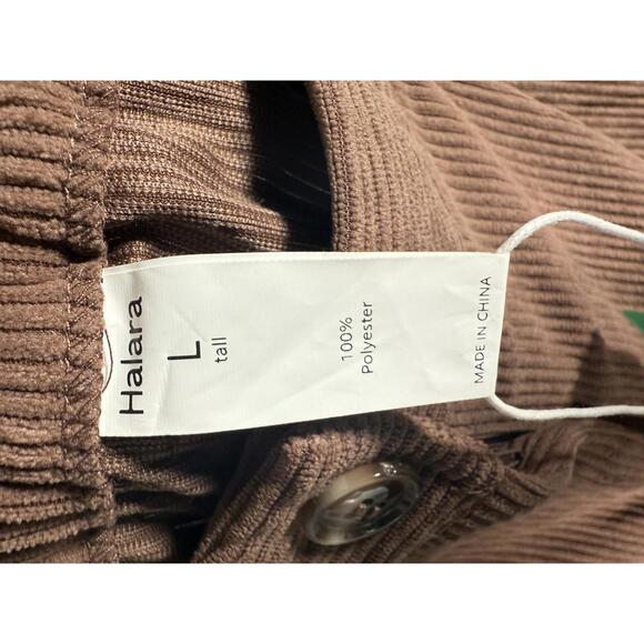 NWT Halara High Waisted Corduroy Casual Pants Cocoa Brown Size Large, Tall - Picture 8 of 12
